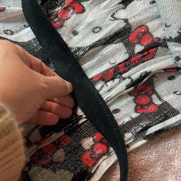 J.Galt Brandy Melville suede shoulder bucket purse black - Picture 12 of 12